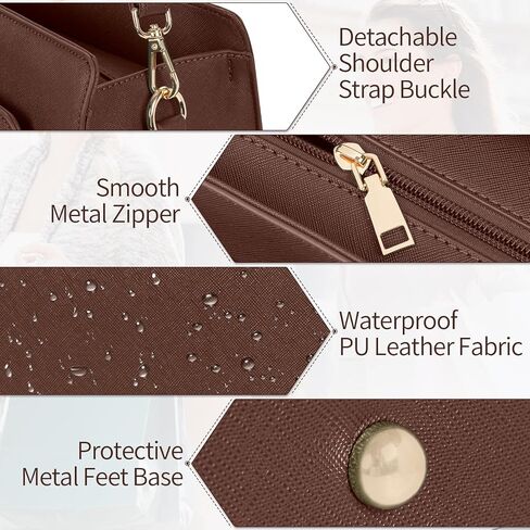 Laptop Tote Bag for Women 15.6 Inch Waterproof Leather Computer Bags Large Capacity Business Office Work Briefcase in Kuwait