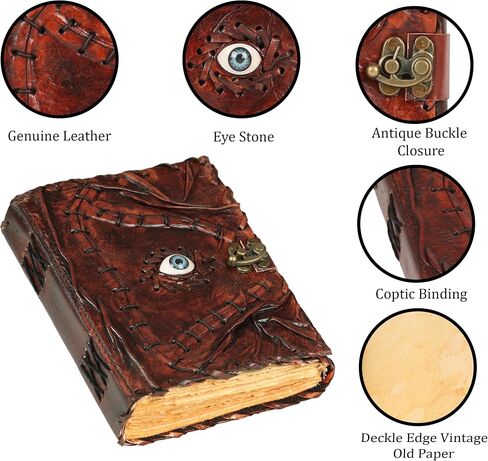 HOCUS POCUS BOOK OF TOPLES HOCUS POCUS FOP BOOK PROP HOCUS POCUS GIFTS HALLOWEEN DECRIPE DECREAL LEATHER LEATHY BOOT of Shadow Best Hocus Pocus Gifts للرجال والنساء (7 × 5 بوصات) in Saudi Arabia