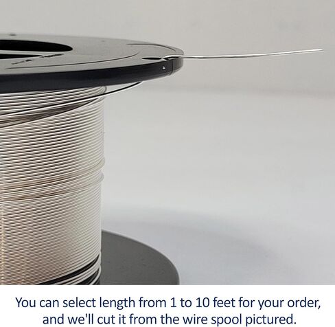 10 Gauge, Round, Dead Soft, 925 Sterling Silver Wire - 1 FT - for Jewelry Art from WIZART in Kuwait
