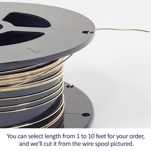 28 Gauge, Round, Dead Soft, 14/20 Yellow Gold-Filled Wire - 1 FT - for Jewelry Art from WIZART in Kuwait