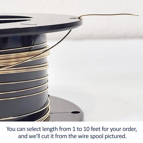 28 Gauge, Round, Dead Soft, 14/20 Yellow Gold-Filled Wire - 1 FT - for Jewelry Art from WIZART in Kuwait