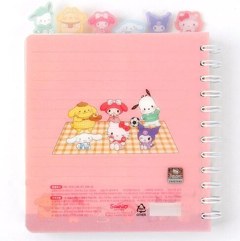 PP PP Index دفتر ، 6 أقسام تابعي تتميز شخصيات شهيرة ، رائعة للمدرسة أو اليومية ، 90 SHOTES_PINK_SIZE 6.5 "× 6" (16.5 سم × 15.3 سم) in Saudi Arabia