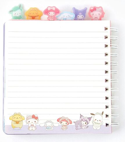 PP PP Index دفتر ، 6 أقسام تابعي تتميز شخصيات شهيرة ، رائعة للمدرسة أو اليومية ، 90 SHOTES_PINK_SIZE 6.5 "× 6" (16.5 سم × 15.3 سم) in Saudi Arabia