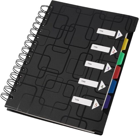 VOTUYET 1 PIET Black 5 Noteboors for Work 240 Pages ، والتي يمكن استخدامها لملاحظات الاجتماع أو التخطيط للمشروع أو الفصل الدراسي أو اليومية أو أي غرض آخر يتطلب تدوين الملاحظات منظمة. in Saudi Arabia