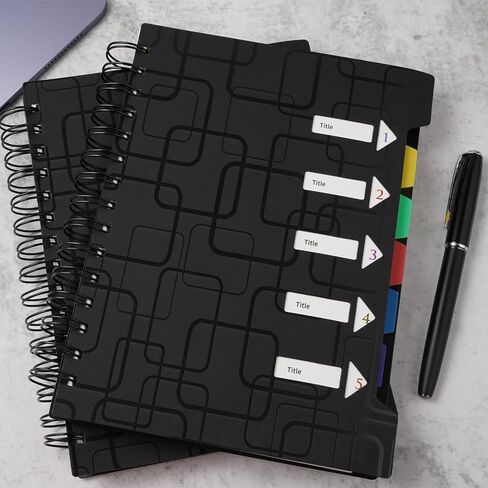 VOTUYET 1 PIET Black 5 Noteboors for Work 240 Pages ، والتي يمكن استخدامها لملاحظات الاجتماع أو التخطيط للمشروع أو الفصل الدراسي أو اليومية أو أي غرض آخر يتطلب تدوين الملاحظات منظمة. in Saudi Arabia