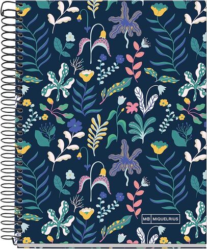 M® Miquelrius 4 دفتر موضوع ، A5 (8.27 "× 5.83") ، ورق مبطن ، وزن ثقيل ، 120 ورقة من ورق مكون من 2 حفرة بألوان ، غطاء من الورق المقوى in Kuwait