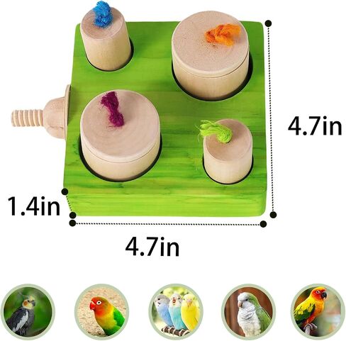 Birdie Puzzle Feeder - لعبة علف تفاعلية للببغاوات والببغاوات والكوكاتيلز والخورات | لعبة الإثراء والتحفيز العقلي لمنع الملل (الأخضر) in Kuwait