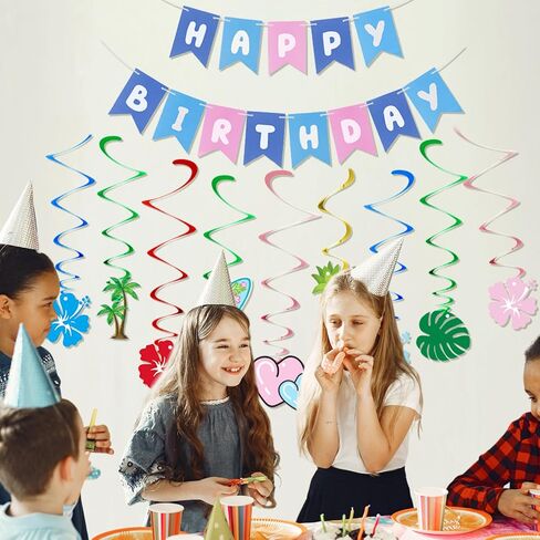 Happy Birthday Banner with 9 Pcs Hanging Swirls Garland Party Decorations Pre-strung Cartoon Themed Banner for Birthday Party Supplies(Video Game,Blue,Red,Yellow) in Saudi Arabia