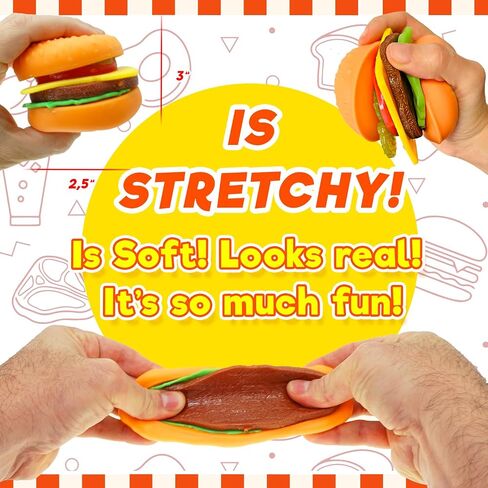 Ja-Ru Foodie Fusion Play Burger Deluxe Squishy Toy (1 Pack) Smushy Make Your Patty. ألعاب الطعام المشوية للأطفال والمراهقين والبالغين. العلاج على امتداد الإجهاد الإجهاد تخفيف الحزب لصالح. 6723-1 in Kuwait