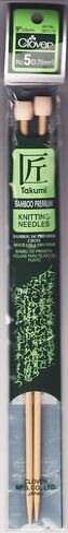 Takumi Bamboo Single Point Knitting Nitting 9 "-حجم 5/3.75mm2 in Kuwait