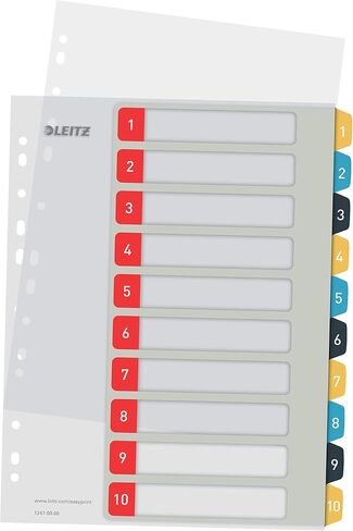 LEITZ A4 Index 1-6 ، Heavy Duty ، Range ، Multicolored ، 12460000 in Kuwait