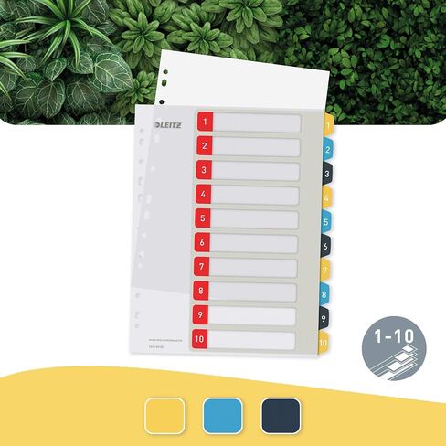 LEITZ A4 Index 1-6 ، Heavy Duty ، Range ، Multicolored ، 12460000 in Kuwait