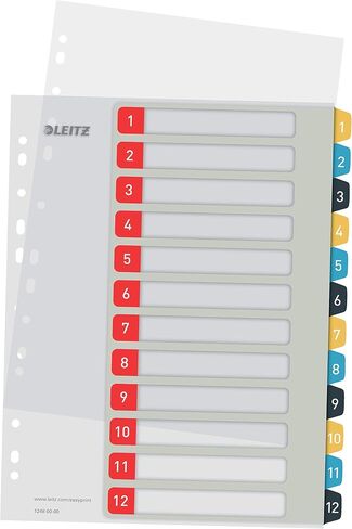 LEITZ A4 Index 1-6 ، Heavy Duty ، Range ، Multicolored ، 12460000 in Kuwait
