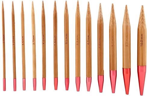 Fdit Interchangeable Carbonized Bamboo Knitting Needles, Aluminum Circular Needles Ring Set with Pouch in Saudi Arabia