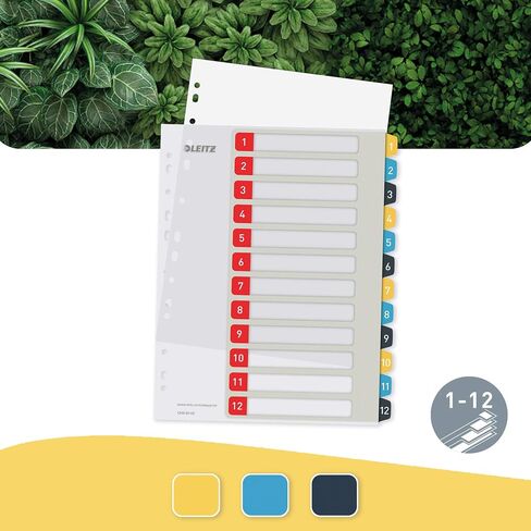 LEITZ A4 Index 1-6 ، Heavy Duty ، Range ، Multicolored ، 12460000 in Kuwait
