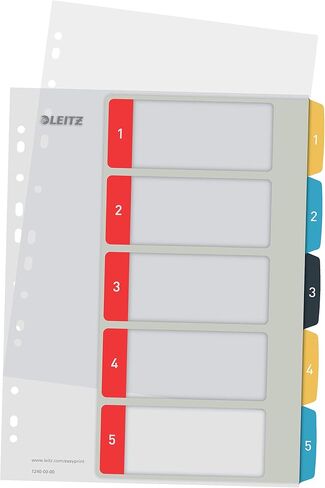 Leitz A4 Printable Index 1-6, Heavy Duty, Cosy Range, Multicoloured, 12460000 in Saudi Arabia