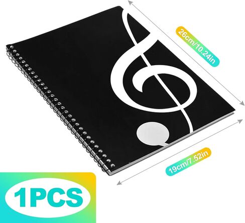 Korndoz 100 Pages Music Notebook ، 10.24 × 7.5 بوصة ورقة الموظفين لتكوين الموسيقى ، ورقة فارغة وورقة مخطوطة لكتاب الأغاني والموسيقيين والطلاب in Saudi Arabia