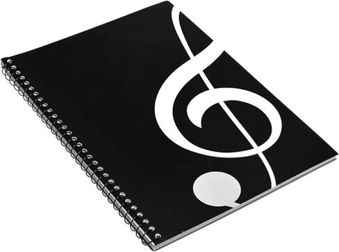 Korndoz 100 Pages Music Notebook ، 10.24 × 7.5 بوصة ورقة الموظفين لتكوين الموسيقى ، ورقة فارغة وورقة مخطوطة لكتاب الأغاني والموسيقيين والطلاب in Saudi Arabia