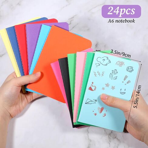 Euphhonycs 24 Pack Pack Small Pocket Notebook Journal Bulk 3.5 × 5.5 بوصة MINI BANKDS Notebooks 60 PAGE in Saudi Arabia