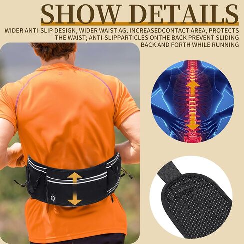 Waist Leash for Dog Walking, Waist Running Leash with Zipper, Walking Pouch for Dog Walking, Reflective Dual Padded Handles Walking Leashs, Bungee Retractable Running for Medium to Large Dogs in Saudi Arabia