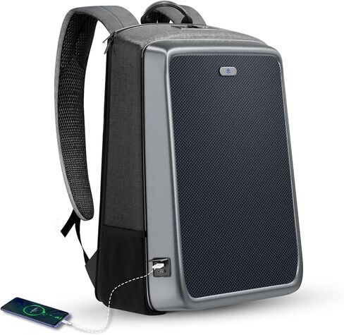 30L سفر محمول حقيبة تحمل على الظهر مع صندوق تقاطع وموانئ شحن USB ، أعمال مكافحة الشحن الشمسية ، حقيبة ظهر للمدرسة المتوسطة المقاومة للماء للنساء تناسب 16 بوصة كمبيوتر محمول in Saudi Arabia