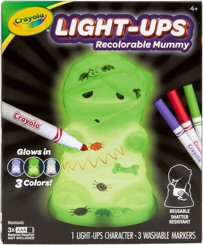 Crayola Light-Ups - Mummy, Reusable Halloween Craft Toy, Glow in The Dark Light Up Mummy, Cute Halloween Decor & Night Light, Gift for Kids, 5+ in Saudi Arabia