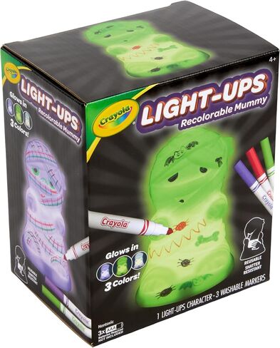 Crayola Light-Ups - Mummy, Reusable Halloween Craft Toy, Glow in The Dark Light Up Mummy, Cute Halloween Decor & Night Light, Gift for Kids, 5+ in Saudi Arabia
