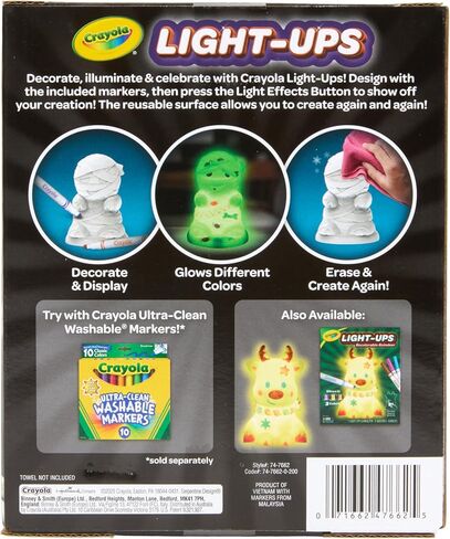 Crayola Light-Ups - Mummy, Reusable Halloween Craft Toy, Glow in The Dark Light Up Mummy, Cute Halloween Decor & Night Light, Gift for Kids, 5+ in Saudi Arabia