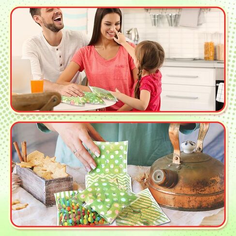 Gersoniel 200 Pcs Purple Cellophane Treat Bags 4 x 4 in Self Sealing Cookie Bags Striped Polka Dot Candy Gift Goodie Snack Bag for Birthday Wedding Fall Thanksgiving Christmas Party Supplies in Saudi Arabia