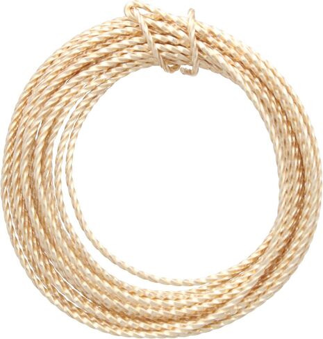 The Beadsmith Twisted Craft Wire - Wire Elements - Soft Temper - 18 Gauge, 8 Ft Coil - Gold Color - Beading Wire Used for Jewelry Making, Wire Wrapping, and Other DIY Arts & Crafts in Saudi Arabia