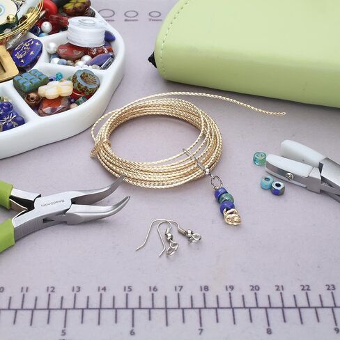 The Beadsmith Twisted Craft Wire - Wire Elements - Soft Temper - 18 Gauge, 8 Ft Coil - Gold Color - Beading Wire Used for Jewelry Making, Wire Wrapping, and Other DIY Arts & Crafts in Saudi Arabia