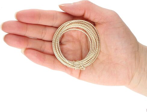 The Beadsmith Twisted Craft Wire - Wire Elements - Soft Temper - 18 Gauge, 8 Ft Coil - Gold Color - Beading Wire Used for Jewelry Making, Wire Wrapping, and Other DIY Arts & Crafts in Saudi Arabia