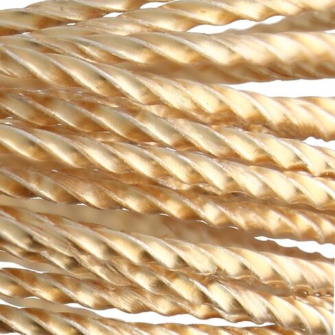 The Beadsmith Twisted Craft Wire - Wire Elements - Soft Temper - 18 Gauge, 8 Ft Coil - Gold Color - Beading Wire Used for Jewelry Making, Wire Wrapping, and Other DIY Arts & Crafts in Saudi Arabia