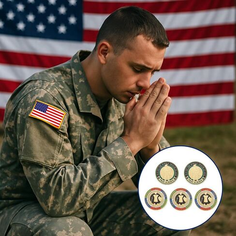 5 PCS Armor of God Coins ، مجموعة التحديات العملات العادية ، درع الله الكامل الرموز الدينية لدراسة الكتاب المقدس المسيحية والهدايا العسكرية in Kuwait