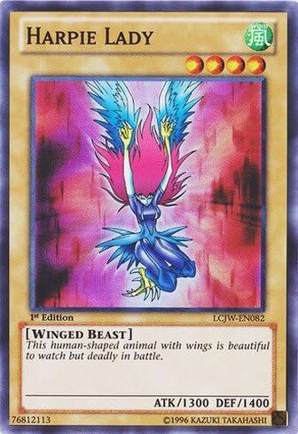 يو جي- أوه! - Harpie Lady (LCJW -EN082) - Collection Legendary 4: Joey's World - 1st Edition - Super Rare in Saudi Arabia