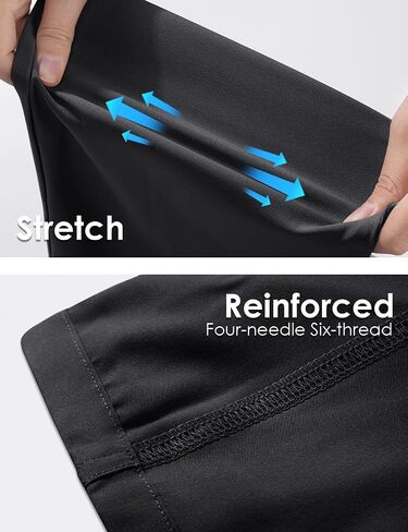 Boladeci Men's Hiking Pants Lightweight Quick Dry Stretch Elastic Waist with Drawstring Zip Pockets Jogging Fishing Pants in Kuwait
