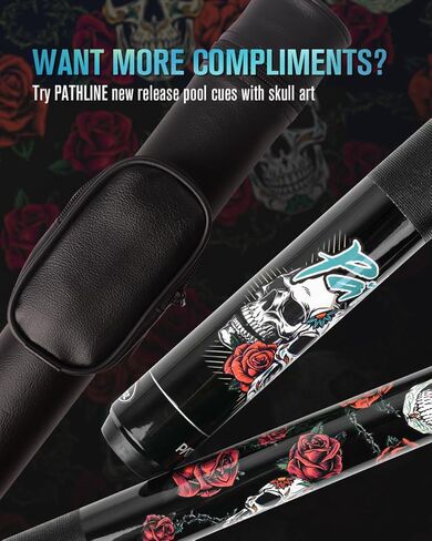 Pool Cue Stick - 58" Canadian Maple 13mm Tip Billiard Pool Stick in Kuwait