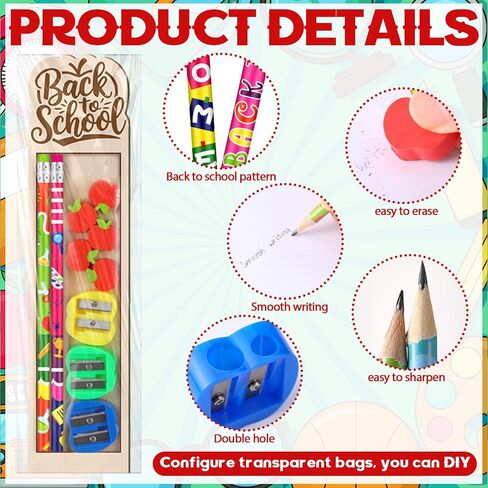 Tenceur 90 PCS /15 تم العودة إلى أقلام قرطاسية المدارس التي تشمل مجموعة Apple Erasers Sharpeners حاملي القلم العودة إلى هدايا المدار in Kuwait