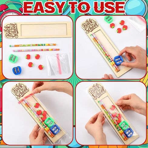 Tenceur 90 PCS /15 تم العودة إلى أقلام قرطاسية المدارس التي تشمل مجموعة Apple Erasers Sharpeners حاملي القلم العودة إلى هدايا المدار in Kuwait