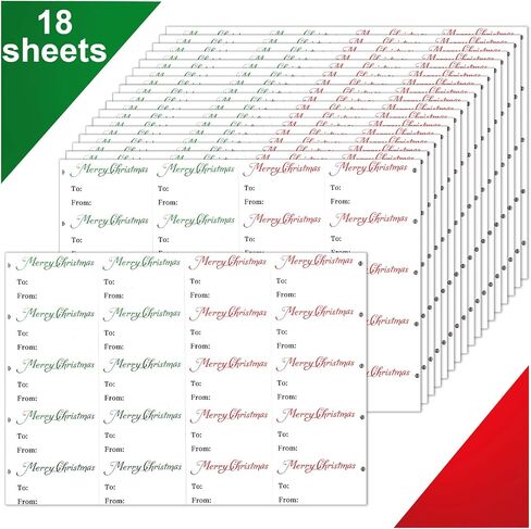 360 Pieces Christmas Self-Adhesive Tags and Stickers - Merry Christmas Name Labels for Xmas Supplies in Saudi Arabia