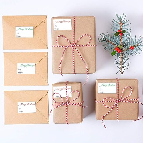 360 Pieces Christmas Self-Adhesive Tags and Stickers - Merry Christmas Name Labels for Xmas Supplies in Saudi Arabia