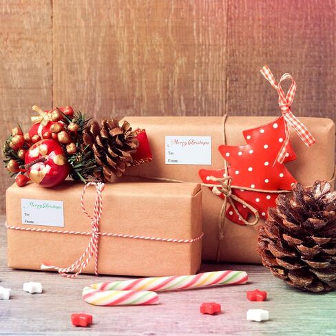 360 Pieces Christmas Self-Adhesive Tags and Stickers - Merry Christmas Name Labels for Xmas Supplies in Saudi Arabia