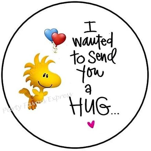 Woodstock Sending You A Hug Envelope Seals Labels 1.5" Stickers (30) in Saudi Arabia