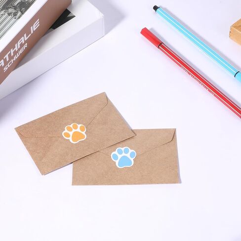 2000 Pcs Paw Print Stickers, 1 Inch Colorful Self-Adhesive Cute Dog Cat Paw Prints Labels Small Puppy Decals Roll for Gifts Mailing, Party Room, Envelope Seals, Bottles, Laptops 6 Colors in Saudi Arabia