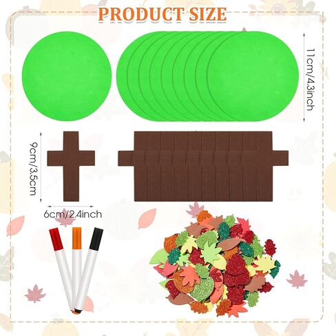 Henoyso 12 Set Cross Denel Diy Fall Craft for Kids Sunday School Crafts Christian Craft Kits تشمل قرص Cross Maple Leaf Sticker Supplies أقلام ملونة لعيد الشكر لحفلات الخريف in Kuwait