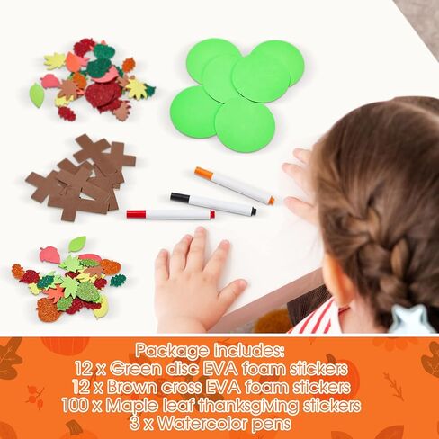 Henoyso 12 Set Cross Denel Diy Fall Craft for Kids Sunday School Crafts Christian Craft Kits تشمل قرص Cross Maple Leaf Sticker Supplies أقلام ملونة لعيد الشكر لحفلات الخريف in Kuwait