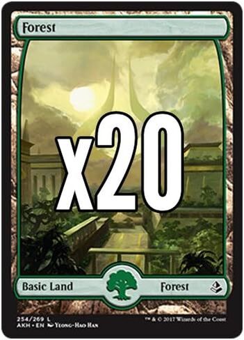20 Amonkhet Forest #254 MTG Basic Full Art Land Lot in Saudi Arabia