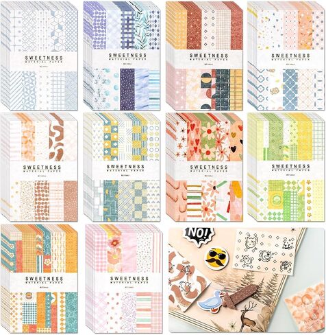500pcs ورق قصاصات عتيقة مجموعة مع 10 موضوعات جمالية نمط ثابتة ورقة لوازم مجلة Junk Journal ، ورقة زخرفية لفنون DIY والحرف المبتدئين. in Saudi Arabia
