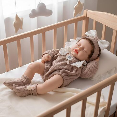 BABESIDE 3 Pcs Baby Doll Clothes Accessories Set for 12-16 Inch Babys Doll, Knitted Romper, Bow Headband and Socks, Baby Dolls Clothes and Accessories in Saudi Arabia