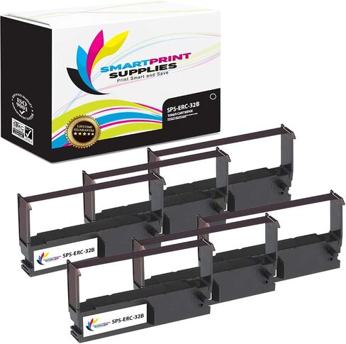 Compatible Epson ERC-32B Black Ribbon Cartridge for TM-935 TM-U150 TM-U420 TM-U675 TM-H6000 TM-H6000II, M820, Casio CE-4200 CE-4250 CE-4700 Printer 5M Characters (6 Pack) in Saudi Arabia